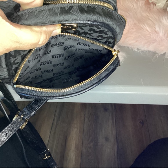 Michael Kors small monogram black canvas backpack with branded removable straps - Picture 10 of 10